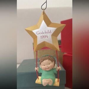 Hallmark Godchild Swinging on a Star 1994 Keepsake Ornament Christmas Holiday